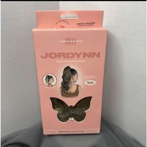 JORDYNN Clip in Ponytail Extension Mixed-Brown 18" Long NEW Mixed Brown